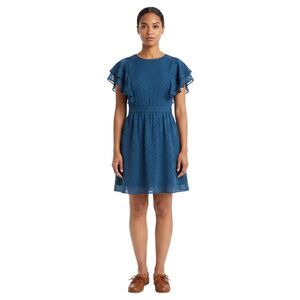 DKNY Crinkle Dot Fit & Flare Dress Size 10